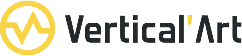 vertical art logo